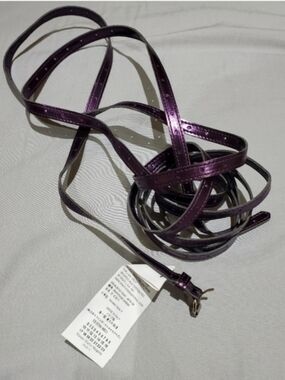 Maison Martin Margiela Slim Wrap Long Purple Belt